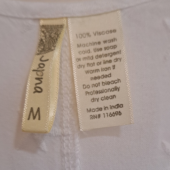 Japna Women’s Wrap Surplice Bell Sleeve Crop Top White Size Medium - Picture 3 of 9